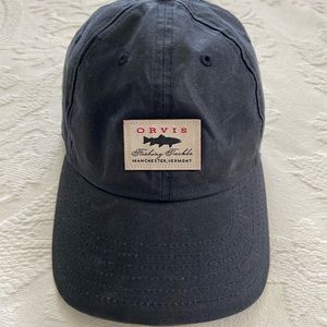 Orvis Vintage Waxed Cotton Ball Cap Navy